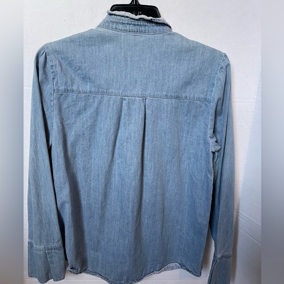 ❤️Chelsea and Violet ruffled denim shirt size small❤️ - Picture 5 of 7